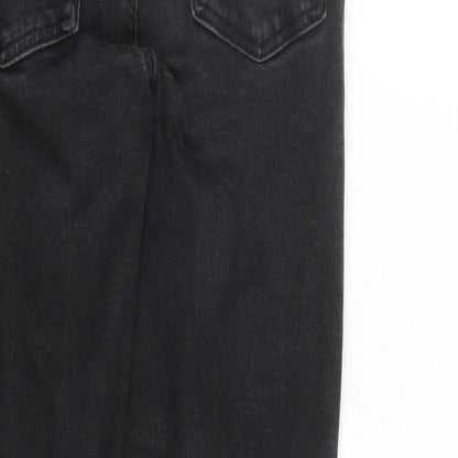 Denim & Co. Womens Black Cotton Skinny Jeans Size 12 L27 in Regular Zip - Pockets