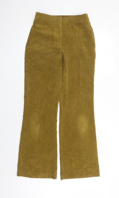 Womens UK Size XS Zara Regular Fit  Brown Trousers