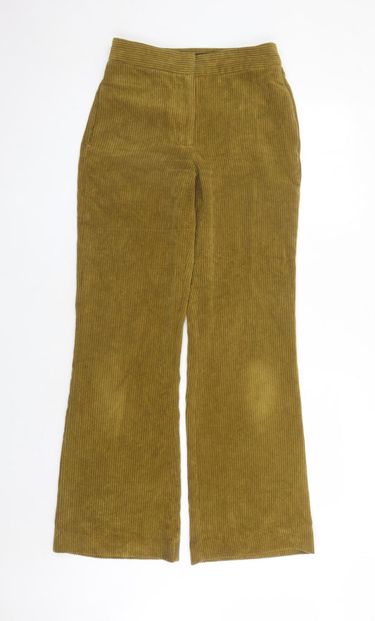 Womens UK Size XS Zara Regular Fit  Brown Trousers