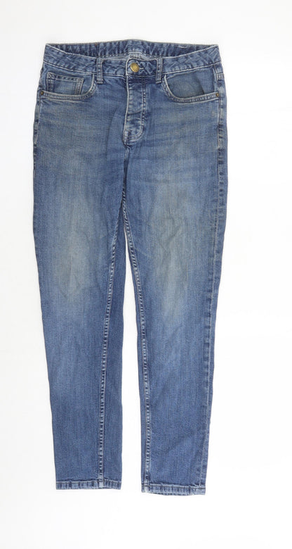 Denim & Co. Mens Blue Cotton Straight Jeans Size 30 in L28 in Regular Button - Pockets