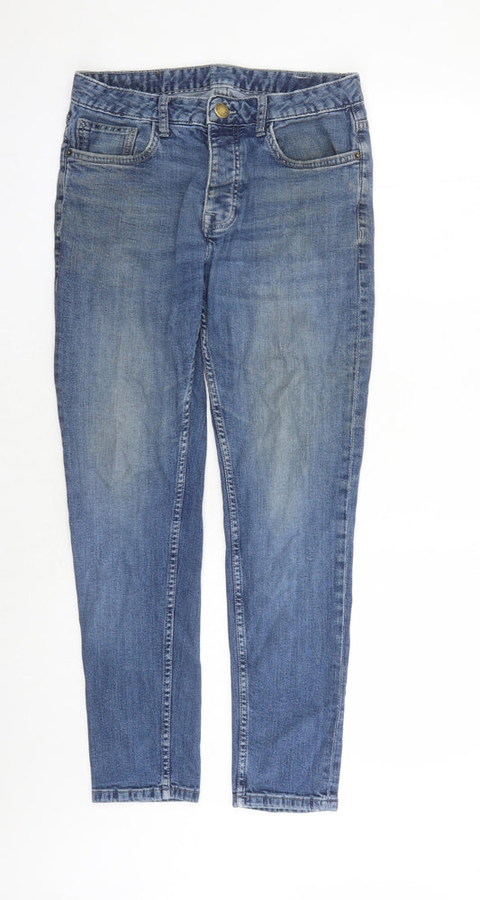 Denim & Co. Mens Blue Cotton Straight Jeans Size 30 in L28 in Regular Button - Pockets