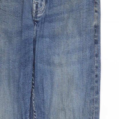 Denim & Co. Mens Blue Cotton Straight Jeans Size 30 in L28 in Regular Button - Pockets