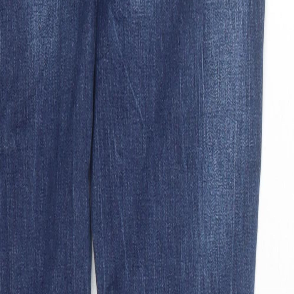 Denim & Co. Womens Blue Cotton Skinny Jeans Size 10 L31 in Regular Zip - Pockets