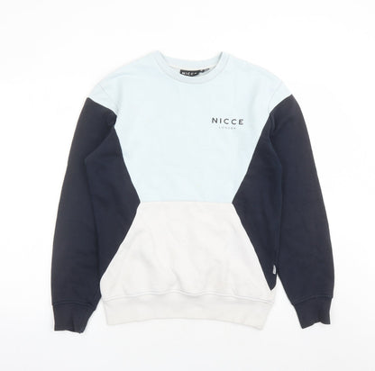 Mens UK Size XS NICCE London Blue Pullover Sweatshirt