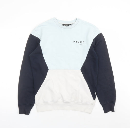Mens UK Size XS NICCE London Blue Pullover Sweatshirt