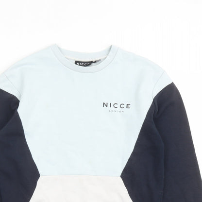 Mens UK Size XS NICCE London Blue Pullover Sweatshirt