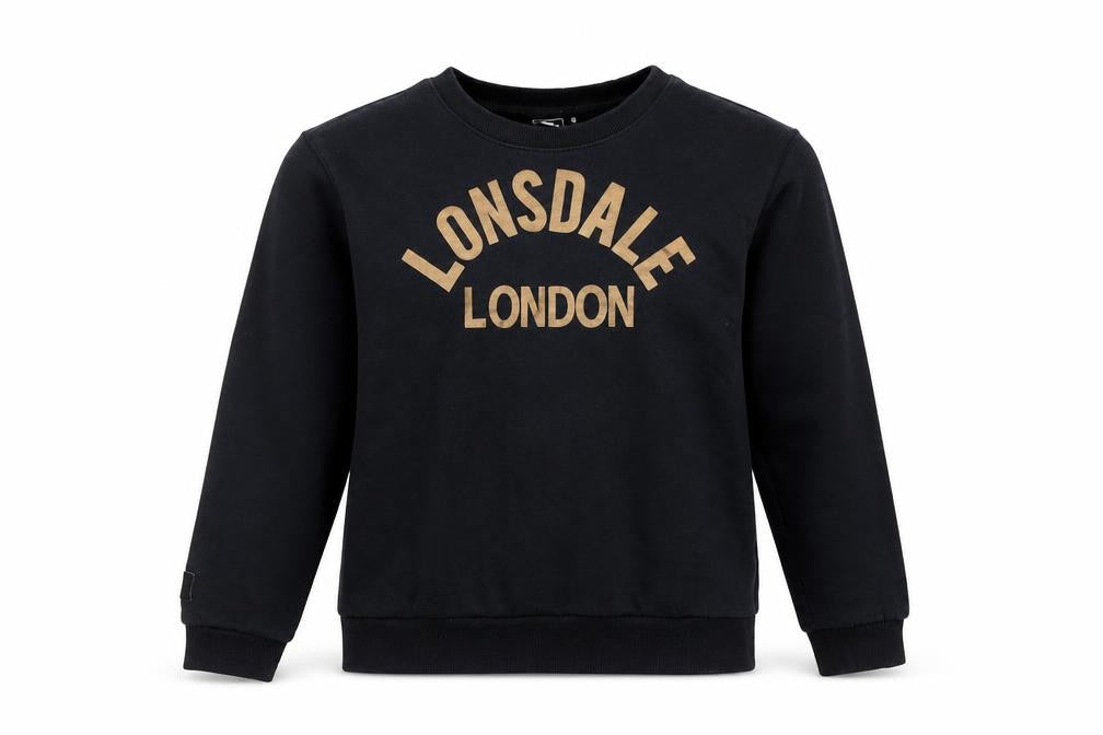 Womens UK Size 8 Lonsdale Black Pullover Sweatshirt