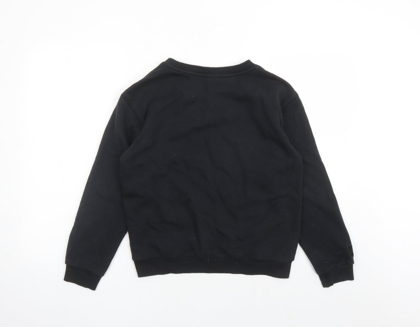 Lonsdale Womens Black Cotton Pullover Sweatshirt Size 8 Pullover