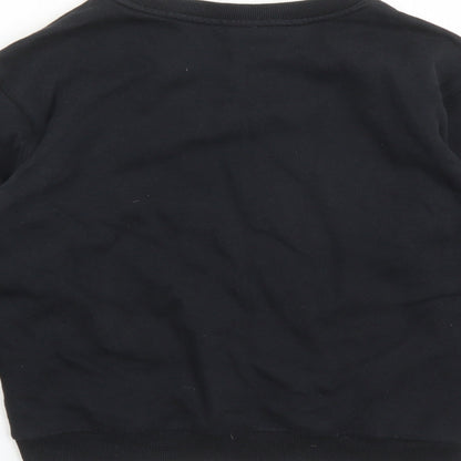 Lonsdale Womens Black Cotton Pullover Sweatshirt Size 8 Pullover