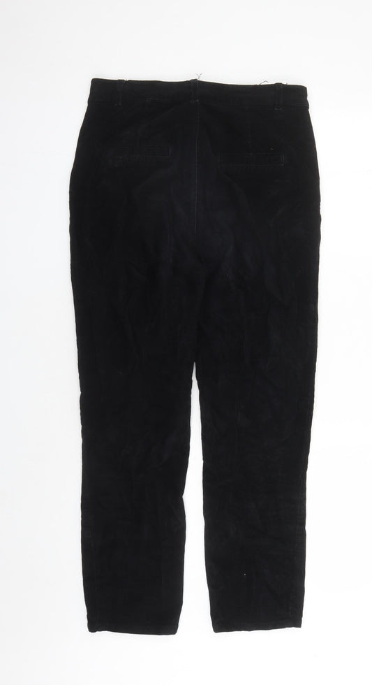 RESERVED Womens Black Polyester Trousers Size L L27 in Regular Zip - Pockets