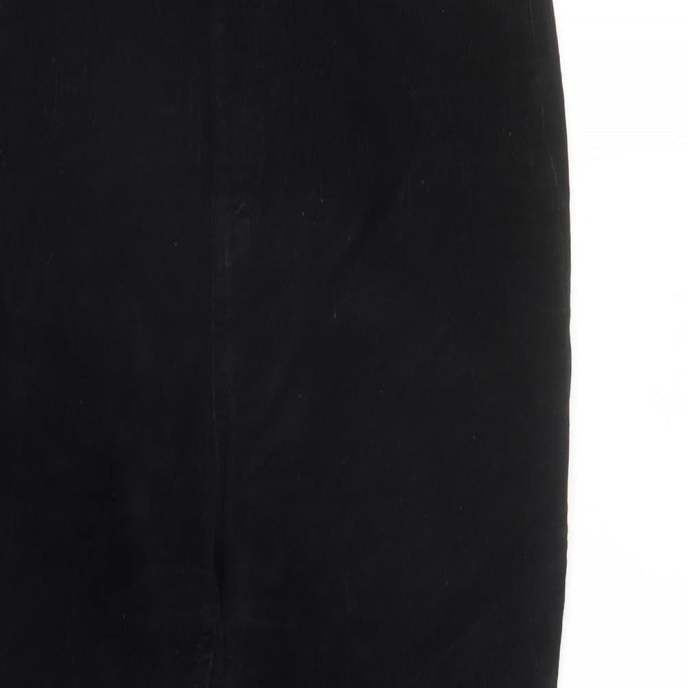 RESERVED Womens Black Polyester Trousers Size L L27 in Regular Zip - Pockets