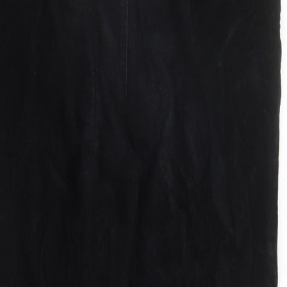 RESERVED Womens Black Polyester Trousers Size L L27 in Regular Zip - Pockets