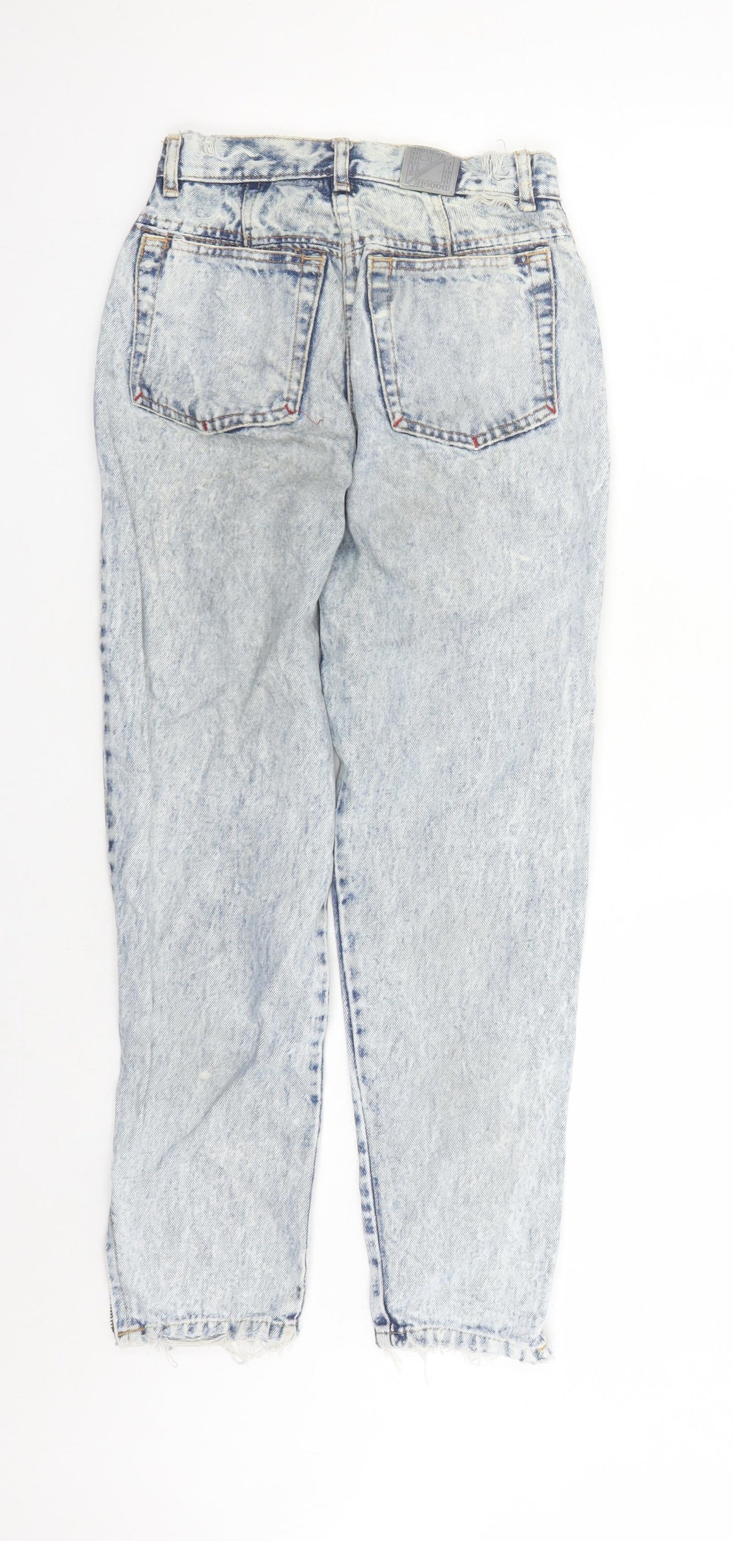 Boogle Womens Blue Cotton Straight Jeans Size 26 in L25 in Regular Zip - Zip Detail On Ankle