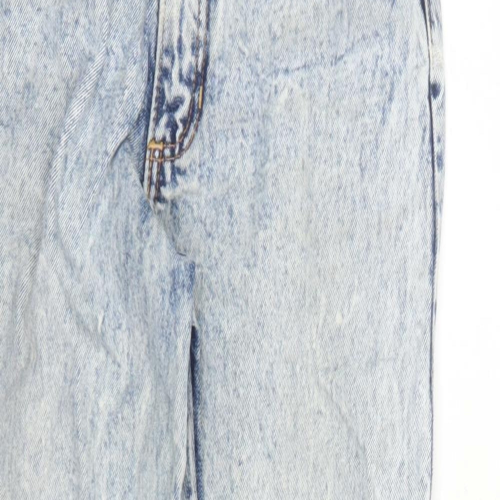 Boogle Womens Blue Cotton Straight Jeans Size 26 in L25 in Regular Zip - Zip Detail On Ankle
