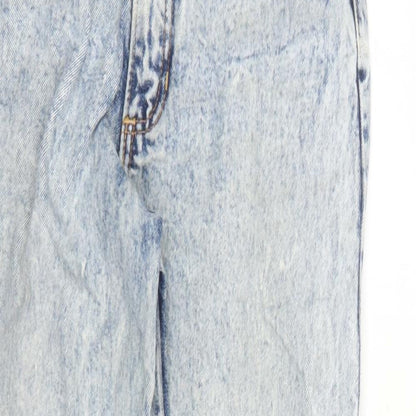 Boogle Womens Blue Cotton Straight Jeans Size 26 in L25 in Regular Zip - Zip Detail On Ankle
