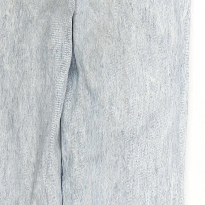 Boogle Womens Blue Cotton Straight Jeans Size 26 in L25 in Regular Zip - Zip Detail On Ankle