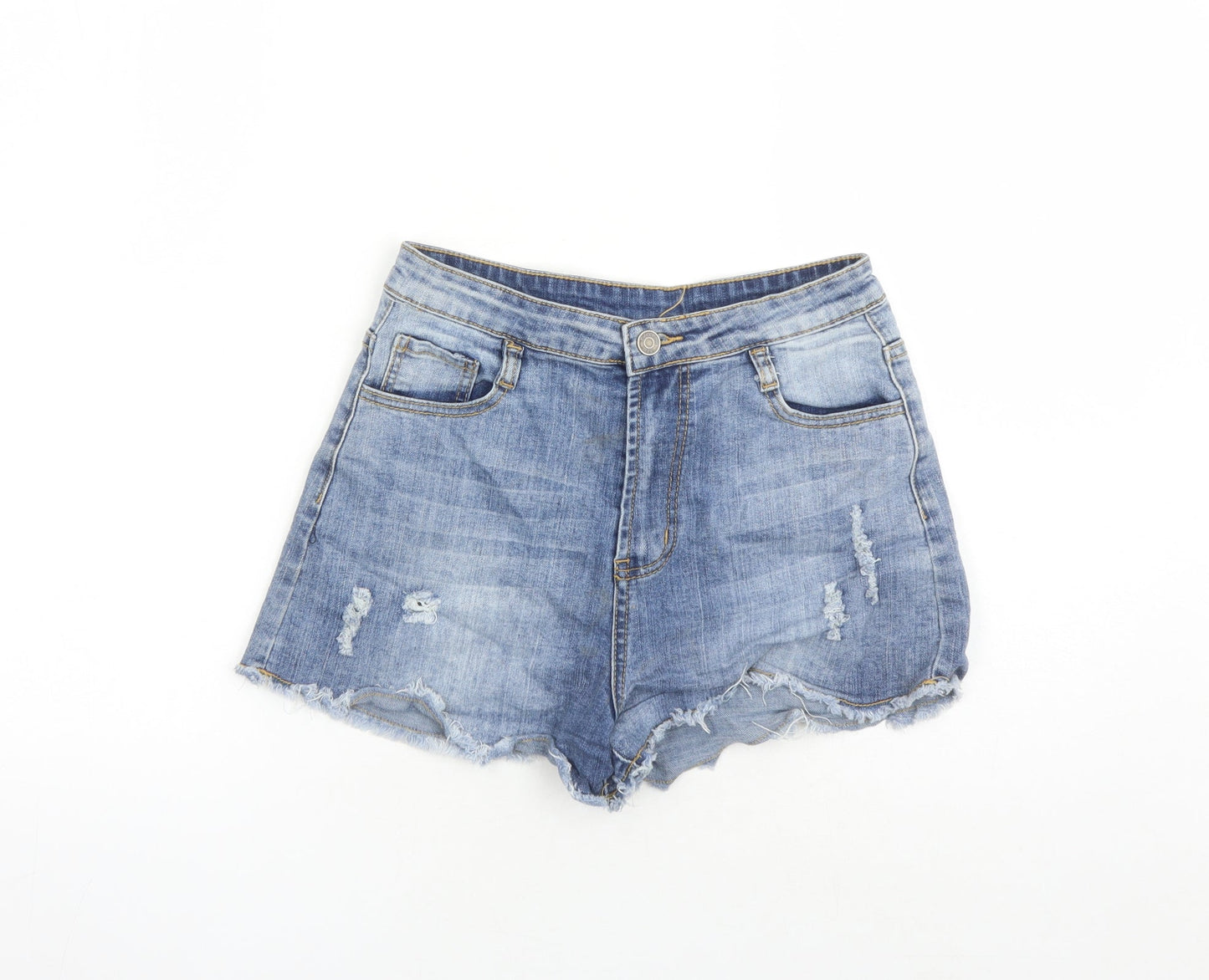 Current Air Womens Blue Cotton Culotte Shorts Size 10 L3 in Regular Zip - Pockets