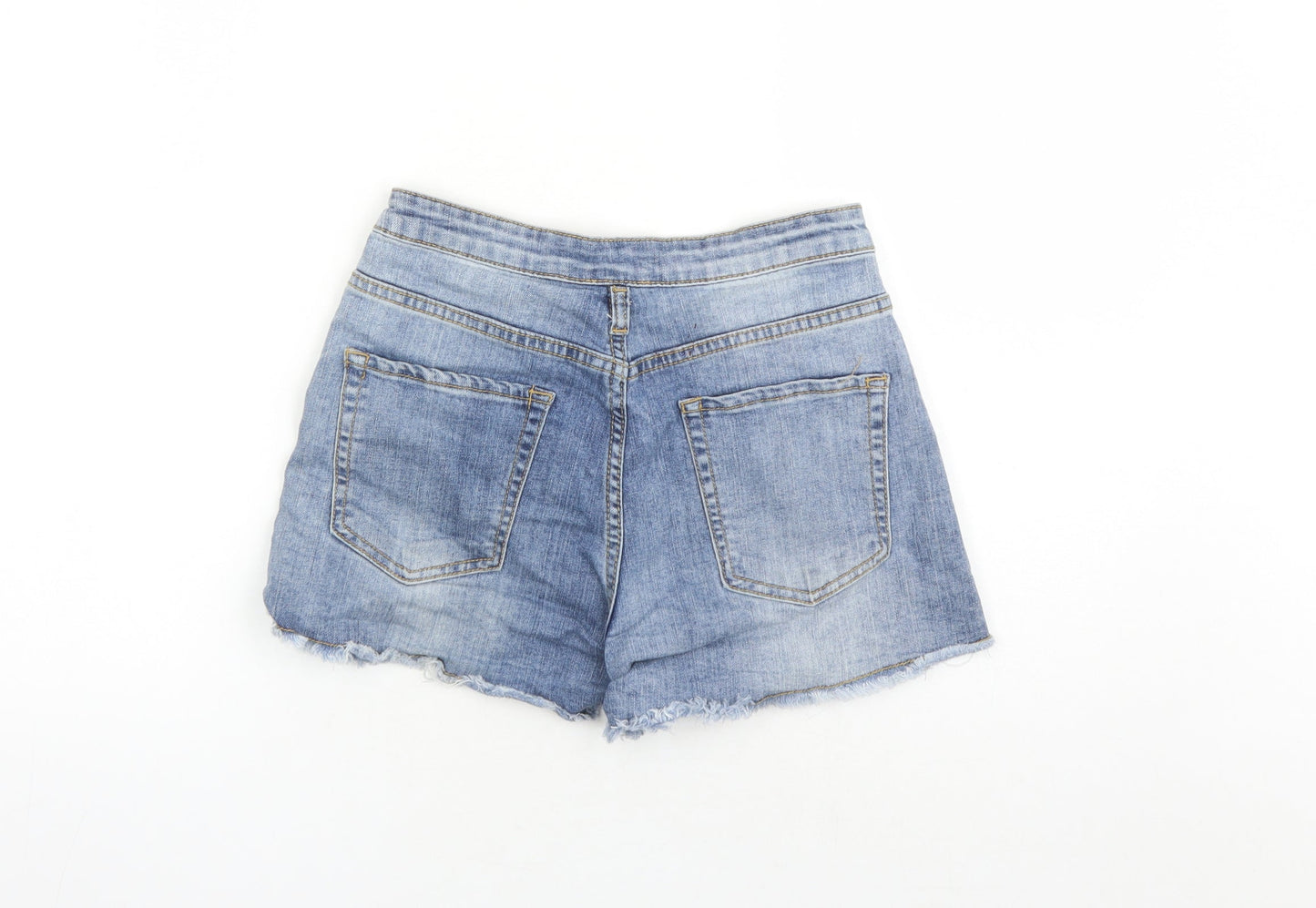Current Air Womens Blue Cotton Culotte Shorts Size 10 L3 in Regular Zip - Pockets