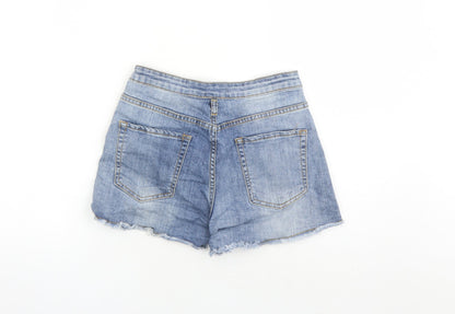 Current Air Womens Blue Cotton Culotte Shorts Size 10 L3 in Regular Zip - Pockets