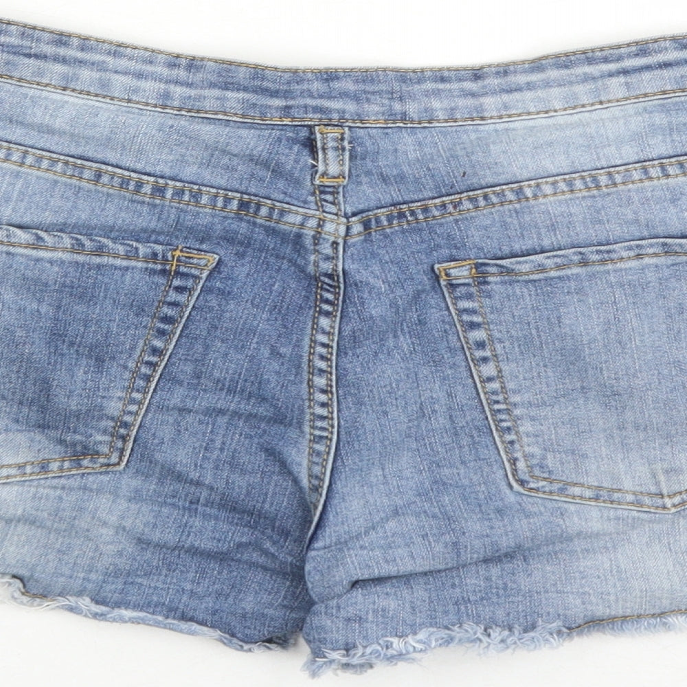 Current Air Womens Blue Cotton Culotte Shorts Size 10 L3 in Regular Zip - Pockets
