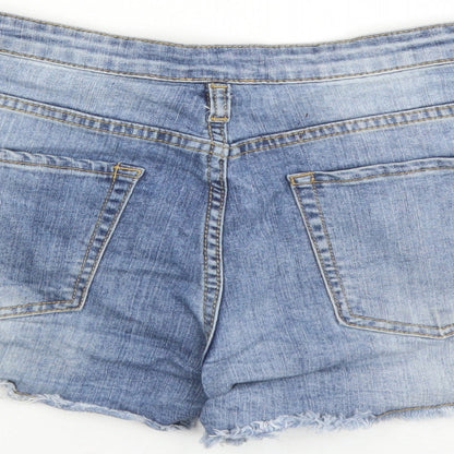 Current Air Womens Blue Cotton Culotte Shorts Size 10 L3 in Regular Zip - Pockets