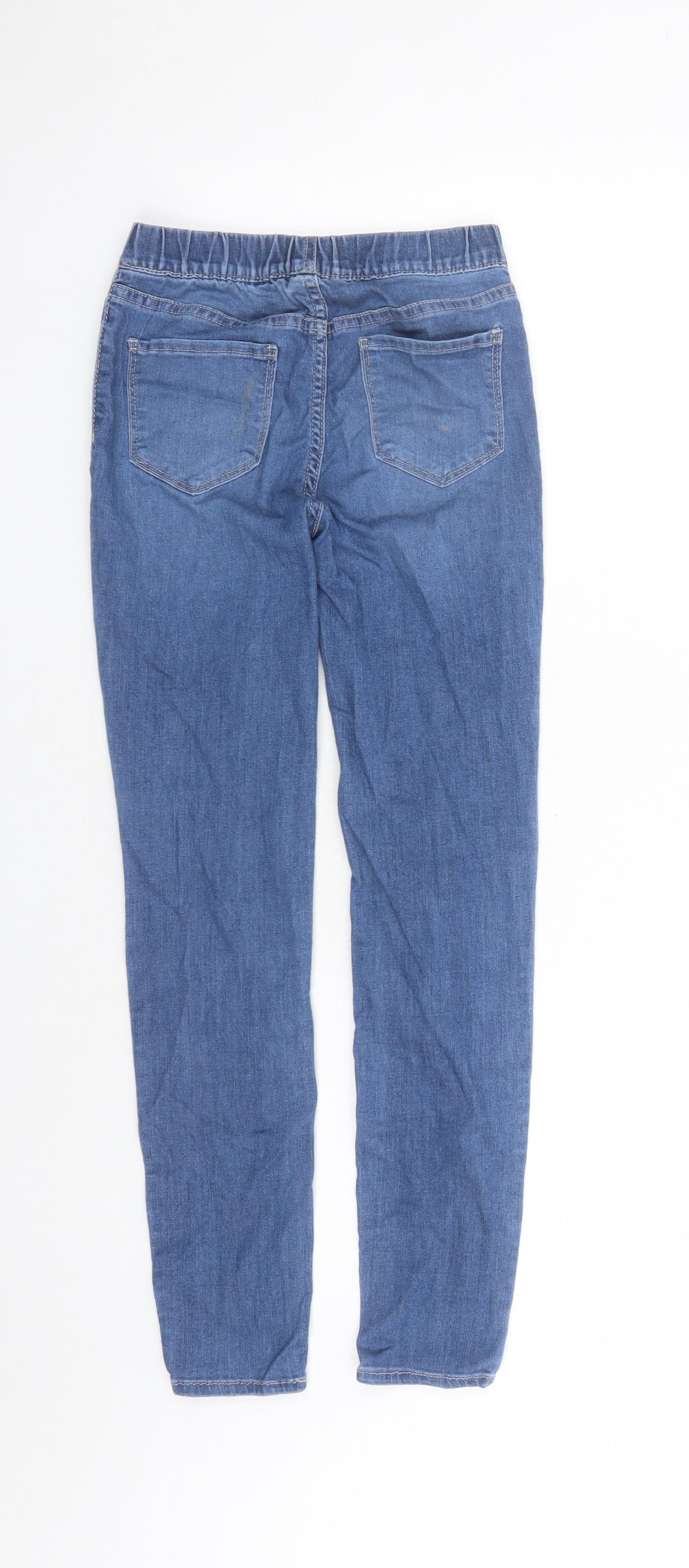 H&M Girls Blue Cotton Jegging Jeans Size S L24 in Regular - Elasticated Waist