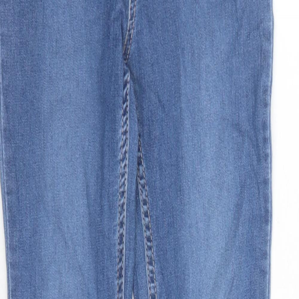H&M Girls Blue Cotton Jegging Jeans Size S L24 in Regular - Elasticated Waist