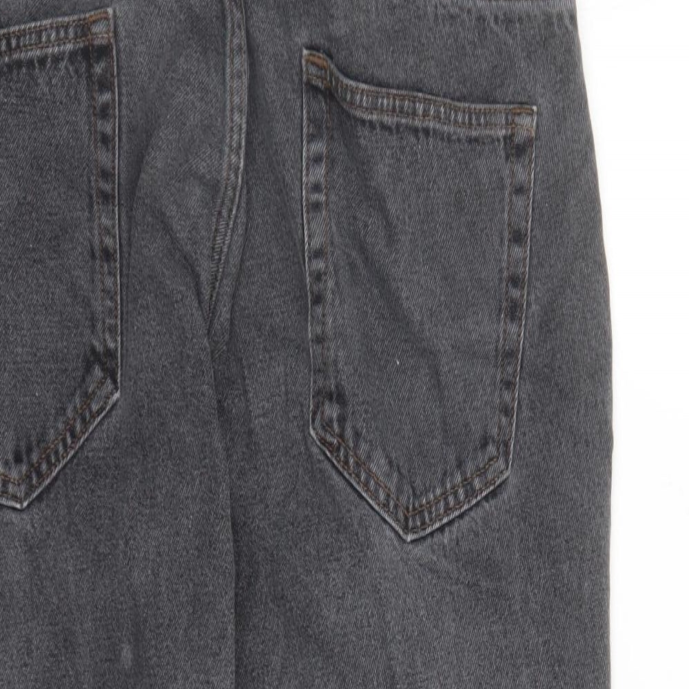 George Womens Grey Cotton Cropped Jeans Size 36 in L22 in Regular Zip - Pockets