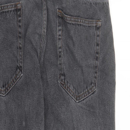 George Womens Grey Cotton Cropped Jeans Size 36 in L22 in Regular Zip - Pockets