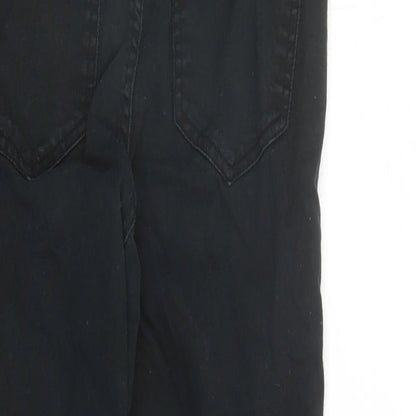 New Look Womens Black Cotton Skinny Jeans Size 10 L27 in Regular Zip