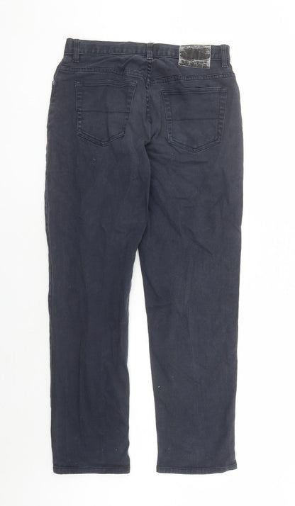Armando Mens Blue Cotton Straight Jeans Size 30 in L28 in Regular Button