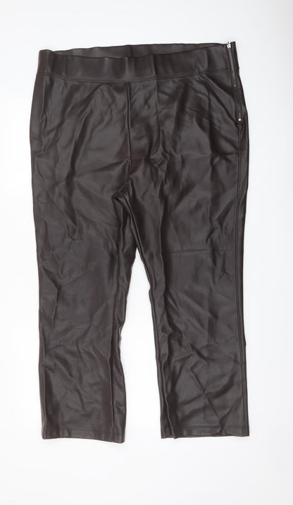 Womens UK Size 20 Marks and Spencer Regular Fit  Brown Trousers