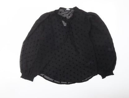 Womens UK Size 8 Marks and Spencer Black Basic Blouse