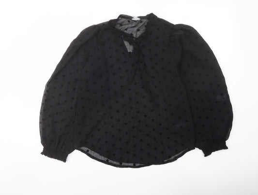 Womens UK Size 8 Marks and Spencer Black Basic Blouse
