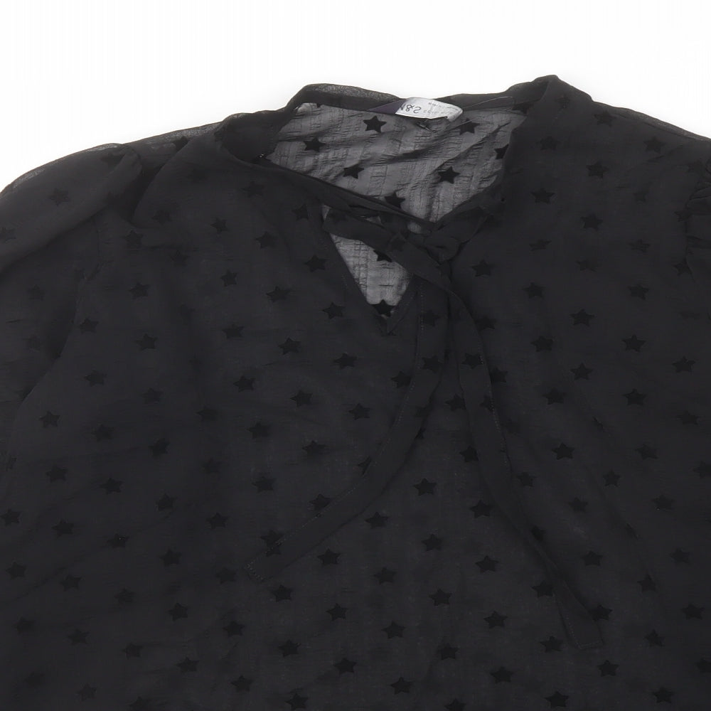 Womens UK Size 8 Marks and Spencer Black Basic Blouse