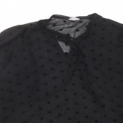 Womens UK Size 8 Marks and Spencer Black Basic Blouse