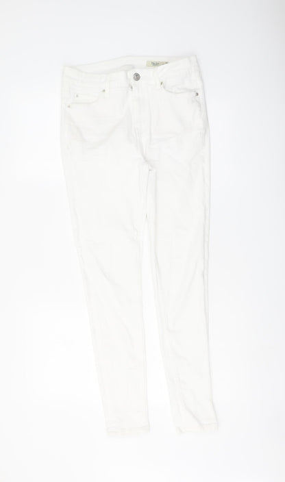 Womens UK Size 10 Marks and Spencer Regular Fit Skinny White Jeans