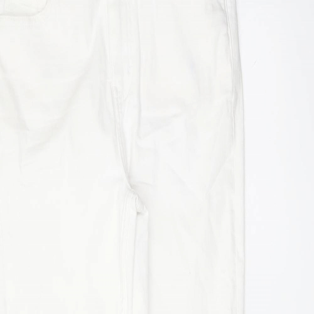 Womens UK Size 10 Marks and Spencer Regular Fit Skinny White Jeans