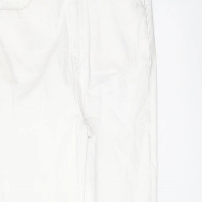 Womens UK Size 10 Marks and Spencer Regular Fit Skinny White Jeans