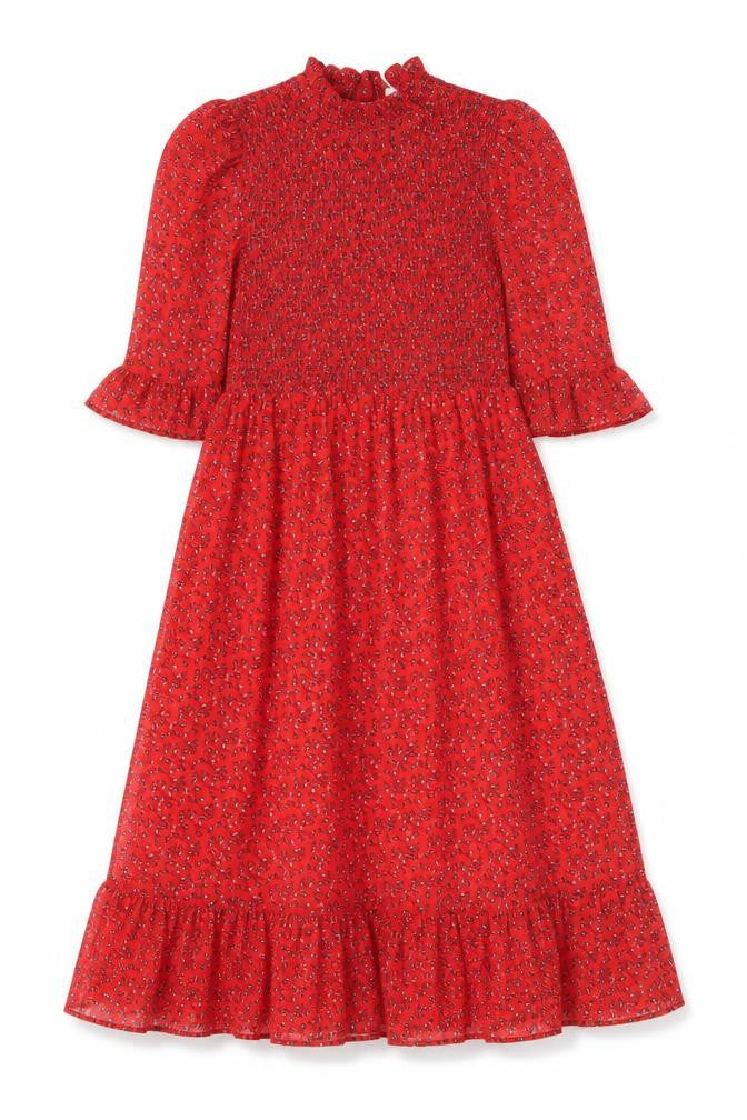 Finery Womens Red Floral Polyester A-Line Size 8 Mock Neck Pullover