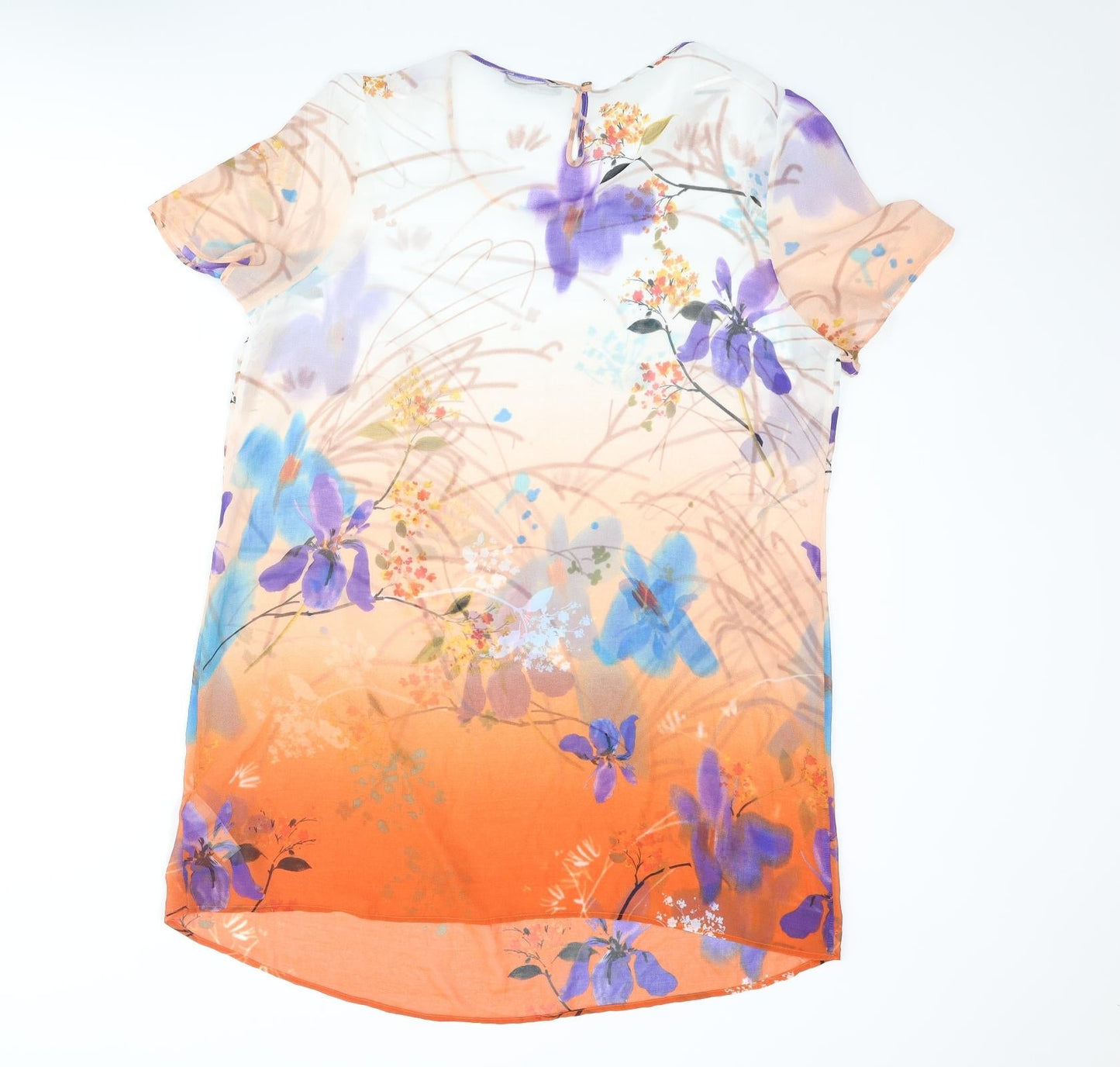 Autograph Womens Multicoloured Floral Polyester Cover Up Size 18 - Semi Sheer