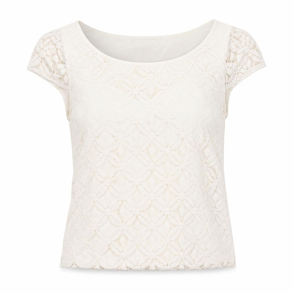 Womens UK Size 10 Warehouse Ivory Basic Blouse