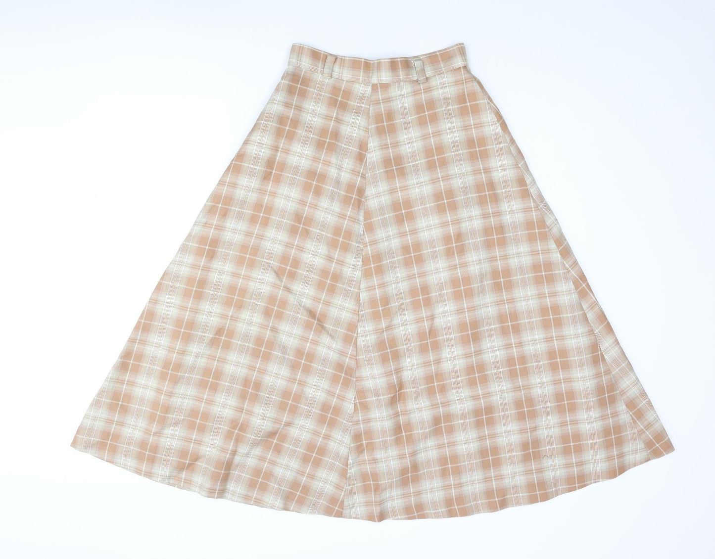 Berwick Womens Brown Check Polyester A-Line Skirt Size 24 in Zip