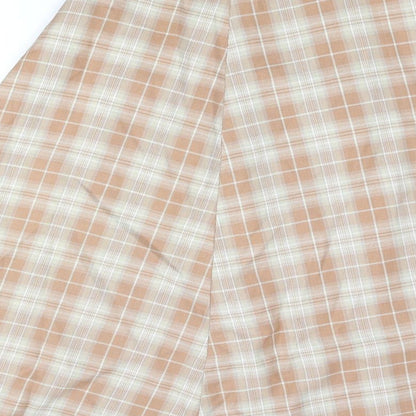 Berwick Womens Brown Check Polyester A-Line Skirt Size 24 in Zip