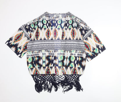 Womens UK Size 14 Only Multicoloured Kimono Blouse