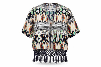 Womens UK Size 14 Only Multicoloured Kimono Blouse
