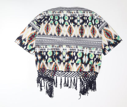 Womens UK Size 14 Only Multicoloured Kimono Blouse