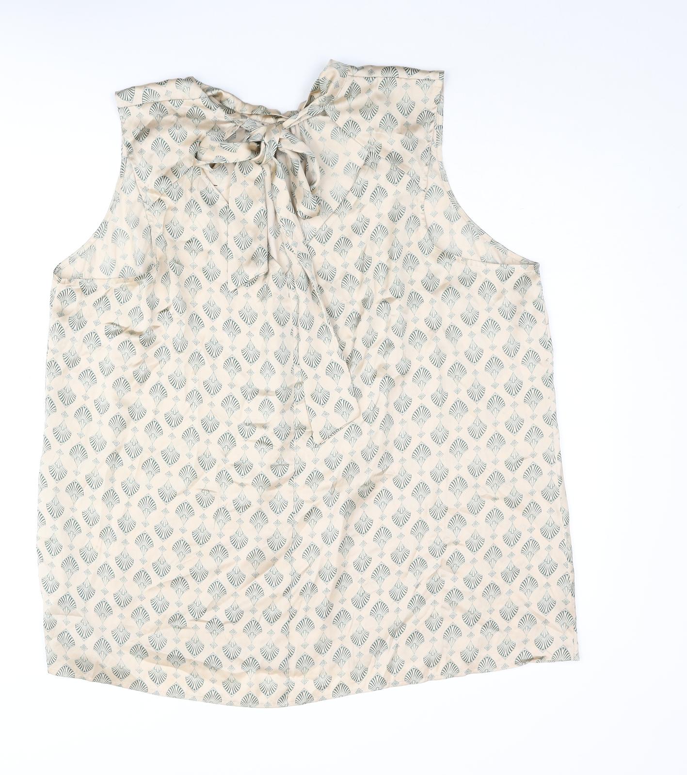 Womens UK Size 22 NEXT Beige Camisole Blouse