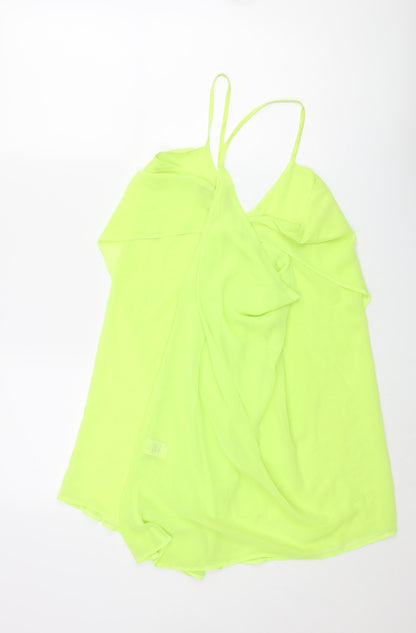 ASOS Womens Green Polyester Cover Up Size 8 - Slip Dress