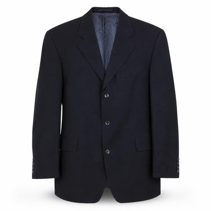 Van Kollem Mens Blue Polyester Jacket Suit Jacket Size 44 Regular
